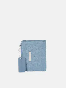 Forever Glam by Pantaloons Women Blue Two Fold Wallet