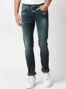 Pepe Jeans Men Blue Soho Skinny Fit Low-Rise Light Fade Stretchable Jeans