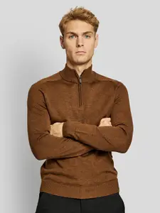 Bruun & Stengade Men Brown Regular Fit Sweater
