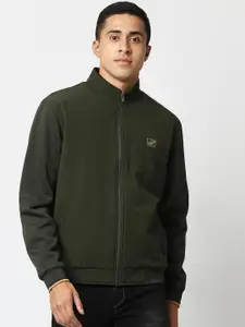 Pepe Jeans Men Olive Green Bomber Jacket