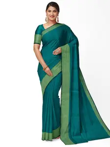 SAADHVI Green Silk Cotton  Sungudi Saree