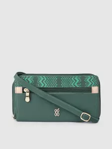 Baggit Women Green Solid Zip Around Wallet