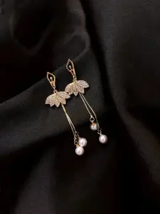 Unwind by Yellow Chimes Women Gold-Toned Contemporary Drop Earrings