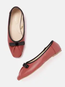 Van Heusen Woman Solid Ballerinas with Bows Detail