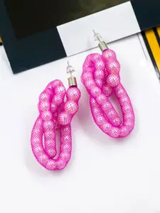 Bellofox Women Pink Quirky Pearls Drop Earrings