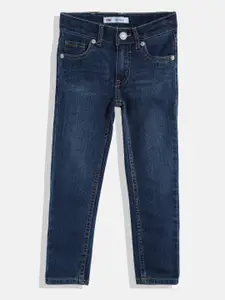 Levis Boys Navy Blue Skinny Fit Light Fade Stretchable Jeans