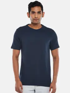 BYFORD by Pantaloons Men Navy Blue Slim Fit T-shirt