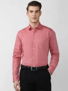 Peter England Men Pink Pure Cotton Formal Shirt