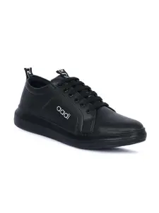 aadi Men Black Synthetic Leather Outdoor Casual Shoes