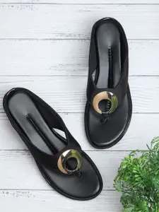 BOOTCO Women Black Solid Casual Comfortable  Flats