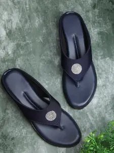 BOOTCO Women Black Ethnic Comfortable Open Toe Flats