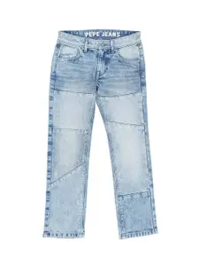 Pepe Jeans Boys Blue Heavy Fade Regular Fit Stretchable Jeans