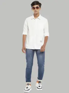 Coolsters by Pantaloons Boys Off White Casual Shirt