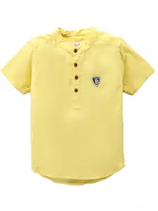 TONYBOY Boys Yellow Premium Semi Sheer Casual Shirt