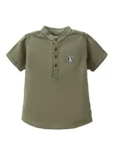 TONYBOY Boys Khaki Premium Semi Sheer Casual Shirt
