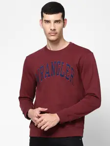 Wrangler Men Red Printed Sweatshirt