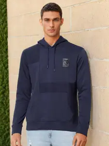 Wrangler Men Blue Hooded Sweatshirt