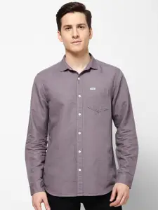 Wrangler Men Purple Casual Shirt