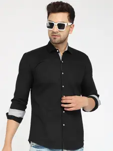 Zombom Men Black Standard Casual Shirt