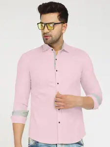 Zombom Men Pink Standard Casual Shirt