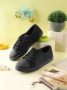 Liberty Prefect kids Black Lacing School Shoes