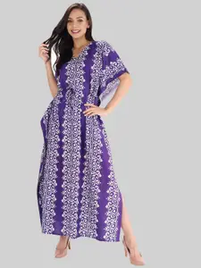 Shararat Purple Printed Nightdress