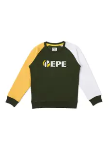 Pepe Jeans Boys Green Printed Sweatshirt