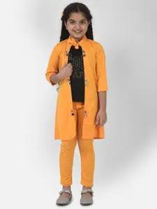 Elendra jeans Girls Yellow Top with Trousers