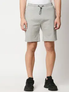 Blamblack Men Grey Melange Shorts