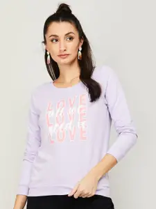 Fame Forever by Lifestyle Women Purple Printed Sweatshirt