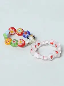 ONLY Pack of 2 Multicolored Rings