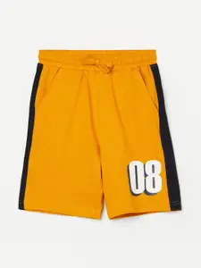 Fame Forever by Lifestyle Boys Yellow Printed Cotton Shorts