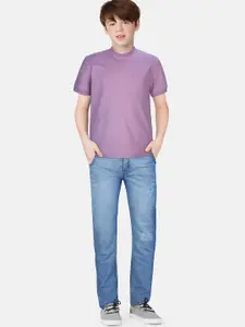 Gini and Jony Boys Pink Solid T-shirt