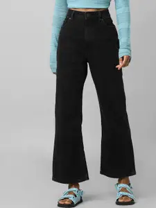 ONLY Women Black Bootcut High-Rise Jeans