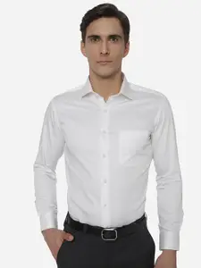 Greenfibre Men White Slim Fit Formal Shirt