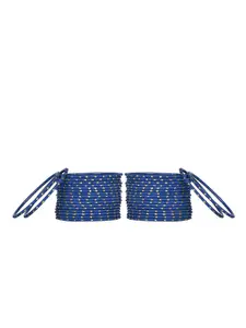Arendelle Set of 48 Navy Blue Metal Bangles