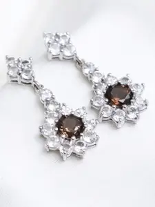 HIFLYER JEWELS Brown Contemporary Drop Earrings