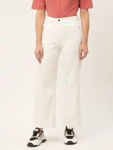 Malachi Women White Jean High-Rise Low Distress Jeans
