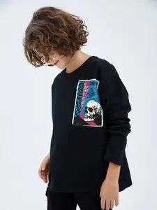 DeFacto Boys Black Pullover Sweatshirt