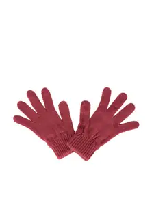 DeFacto Women Rose Pink Acrylic Textured Gloves