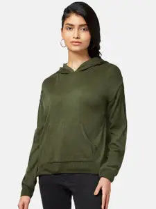 People Women Olive Green Pullover