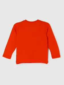 max Boys Orange Pure Cotton T-shirt