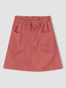 DeFacto Girls Brown Solid Mini Skirt