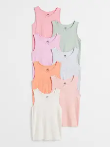 H&m Girls 7-Pack Cotton Vest Tops