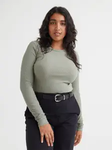H&M Woman Ribbed modal-blend top