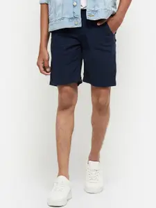 max Boys Blue Cotton Chino Shorts