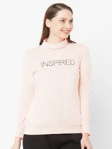SDL by Sweet Dreams Women Pink Printed Sweatshirt