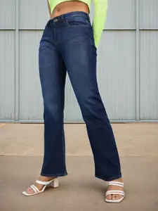 Flying Machine Women Bootcut Heavy Fade Stretchable Jeans