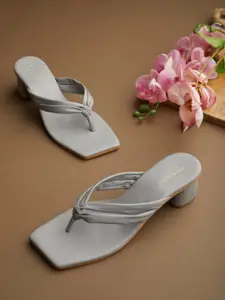 Tokyo Talkies Women Grey Block Sandals