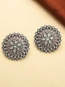 Voylla Women Silver-Plated Contemporary Studs Earrings